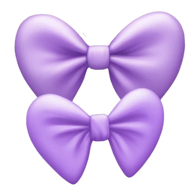Light purple bow and a light Purple Heart emoji duo combo sticker