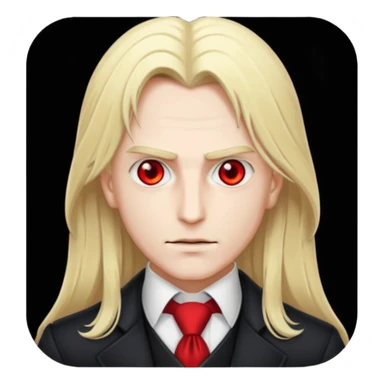 Alucard with blonde hair sticker