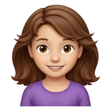 3yr old girl wavy/cyrly brown hair brown eyes skinny sticker