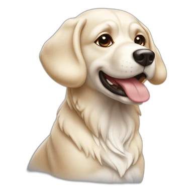 Chien couleur crème entièrement crème sticker