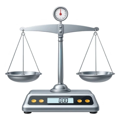 A schematic drawing of a balance scale. sticker