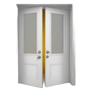 White modern door open sticker