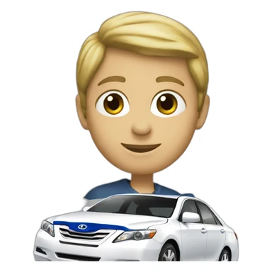 Blue white Camry 2008 sticker