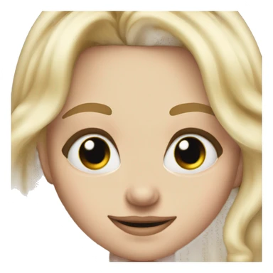 blonde white girl with a nose piercing hoop winking sticker