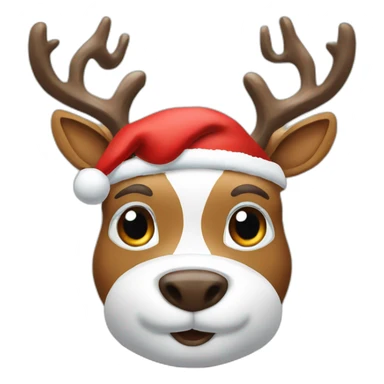 santa claus reindeer sticker