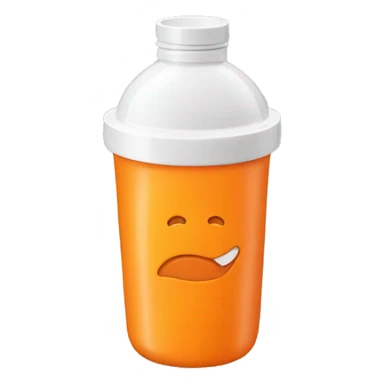 Orange protein shaker cup  sticker