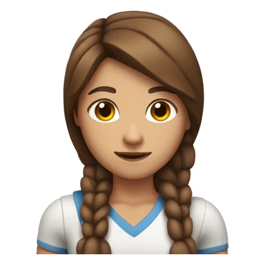 girl with brown hair with muscles on her arm sticker