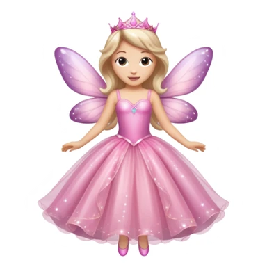 pink fairy sparkle princess dress sticker