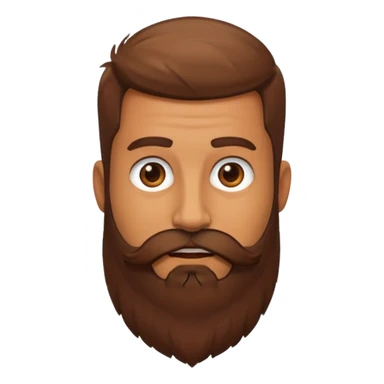 Guy with huge beard sticker