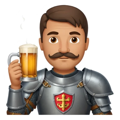Medieval knight Man with a moustach in a tavern sticker