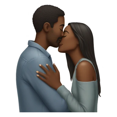 intimate couple kissing moment sticker