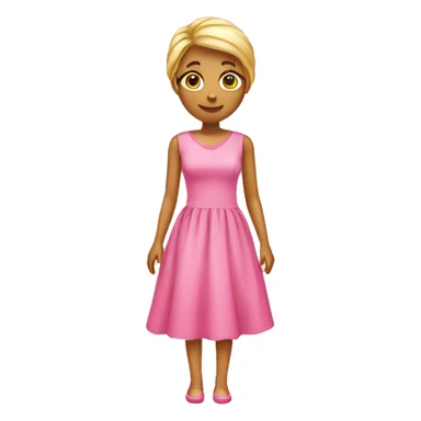 Pink dress emoji sticker