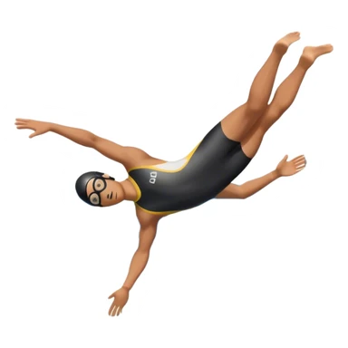 A diver mid-air after jumping off a head diving pool,  Below him, a pool labeled "Confidence". A subtle 5-4-3-2-1 on the diving board shows they took the leap despite fear. sticker