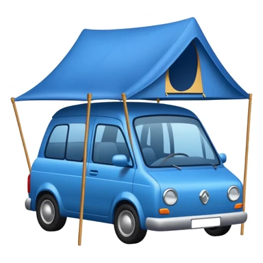Tent on car sticker