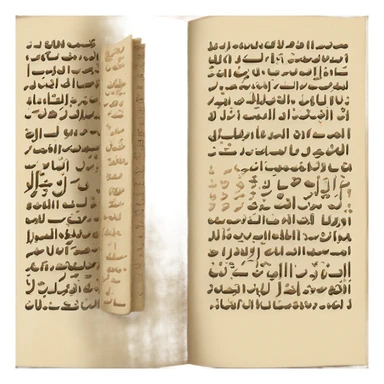 Book opens with arabic alphabets  sticker