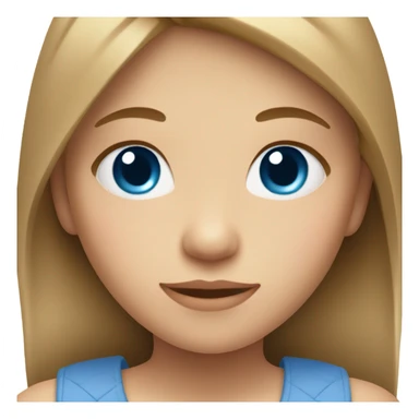 Little girl with short light brown hair blue eyes and super cute  sticker