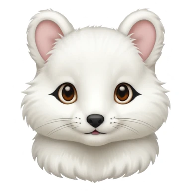 Quiero crear unos emojis del animal armiño blanco sticker