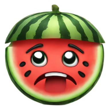 Angry watermelon sticker