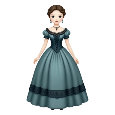 Victorian lady sticker