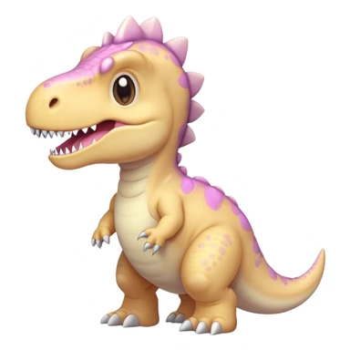 A cute, kawaii style pastel Tyrannosaurus rex sticker