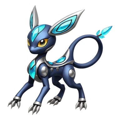 Modern Futuristic Cyber-Meloetta-Greymon-Inteleon-Greninja-Pokémon-Digimon-Fakémon-fusion-hybrid-creature sticker