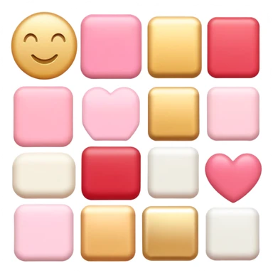 Romantic pink-red-gold-yellow-white pastel lush aesthetic sticker