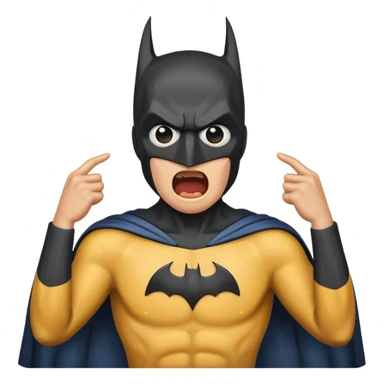 Batman with the Munch Scream pose sticker