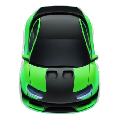neon sports car facing forward sticker