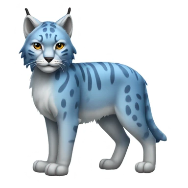A blue lynx full body sticker