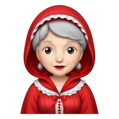 the Big Bad Wolf disguised as Little Red Riding Hood's grandmother sticker