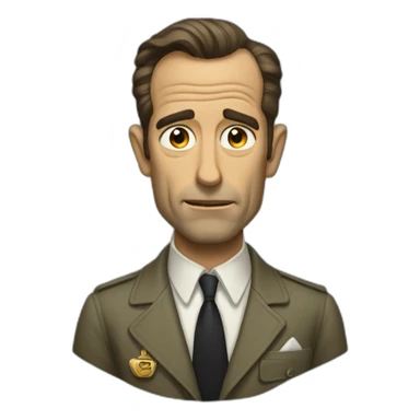 Humprey Bogart disparant sticker