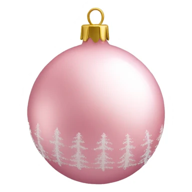 Light Pink Christmas bauble sticker