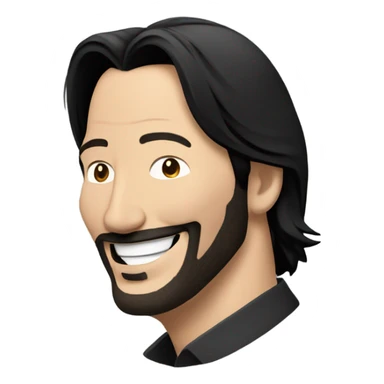 smilling keanu reeves sticker