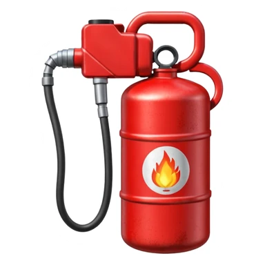 red american gas canister pouring diesel sticker