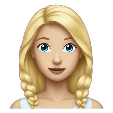 A girl Blonde with blue eyes sticker