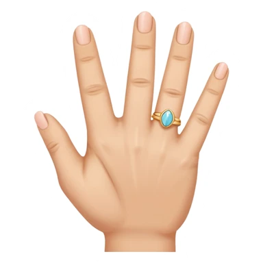 the ring finger, index finger, and middle finger facing up while the thumb and pinky finger are closed sticker