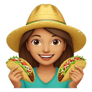 Mujer comiendo tacos  sticker