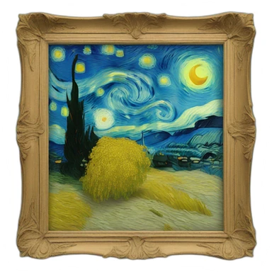 van gogh happy sticker