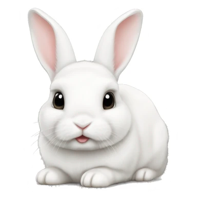 White Netherland dwarf bunny sticker