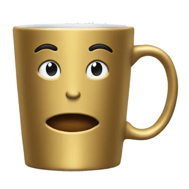 Metallic Gold Coffee Mug sticker