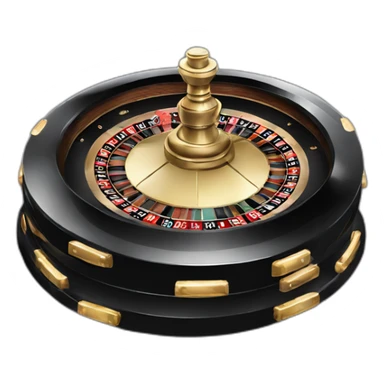 Glass casino roulette black  sticker