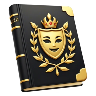 Un libro negro mate con detalles en dorado profundo o rojo oscuro, irradiando una sombra poderosa, con un símbolo de escudo, y una ligera aura de calor, reflejando el poder de vivir sin miedo.  sticker