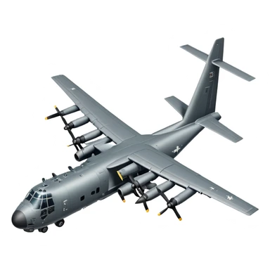 AC-130 gunship aircraft with side-mounted cannons sticker