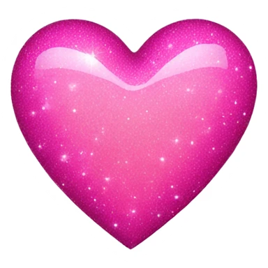 Pink sparkly heart sticker