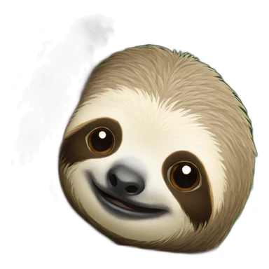 kissing sloth sticker