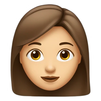 fille-brune-longs-cheveux lisses-aux-yeux-marrons-étudiante sticker