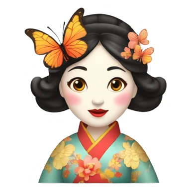 Beijing opera Mrs butterflies,butterflies sticker