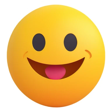 3D smiley emoji, round shape, yellow color, with text 'pörögj', energetic face sticker