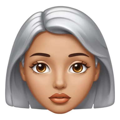 slightly parted lips, silver chrome material, glossy wet shine, seductive aesthetic sticker