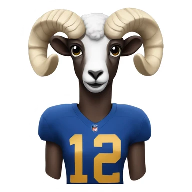 RAM with a Rams football jersey  sticker
